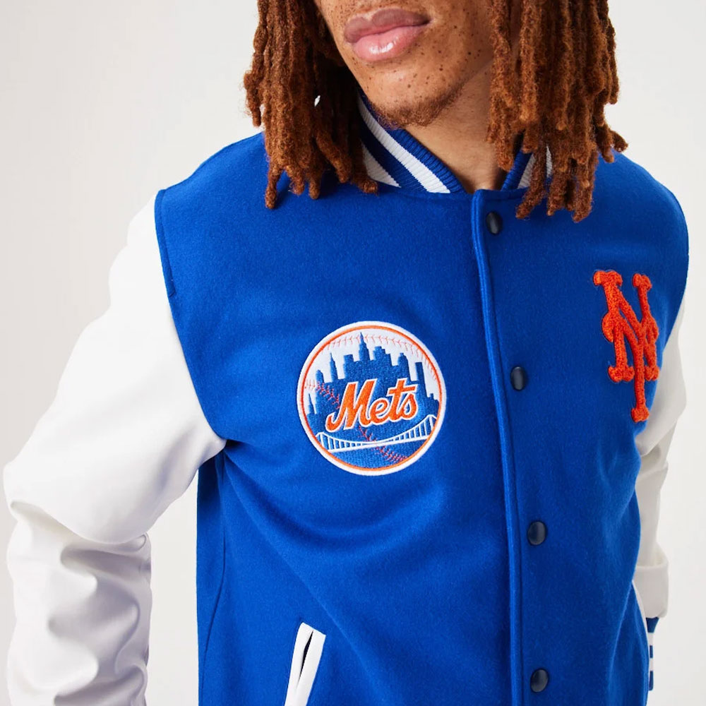 NY Mets Wordmark Varsity Jacket - Image 7