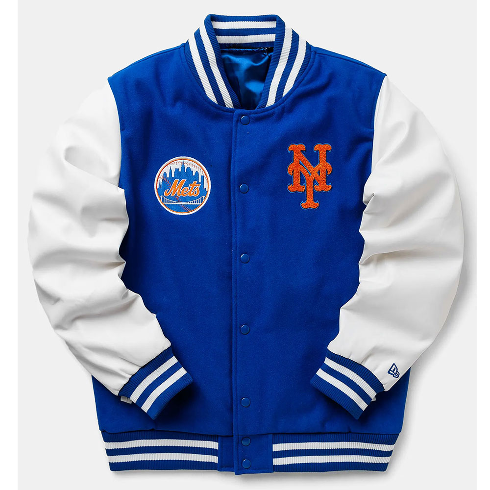 NY Mets Wordmark Varsity Jacket