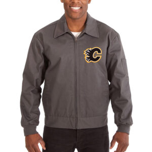 Calgary Flames Workwear Charcoal Cotton Jacket