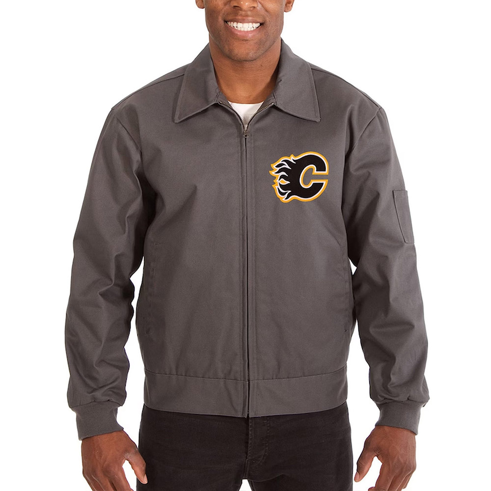 Calgary Flames Workwear Charcoal Cotton Jacket