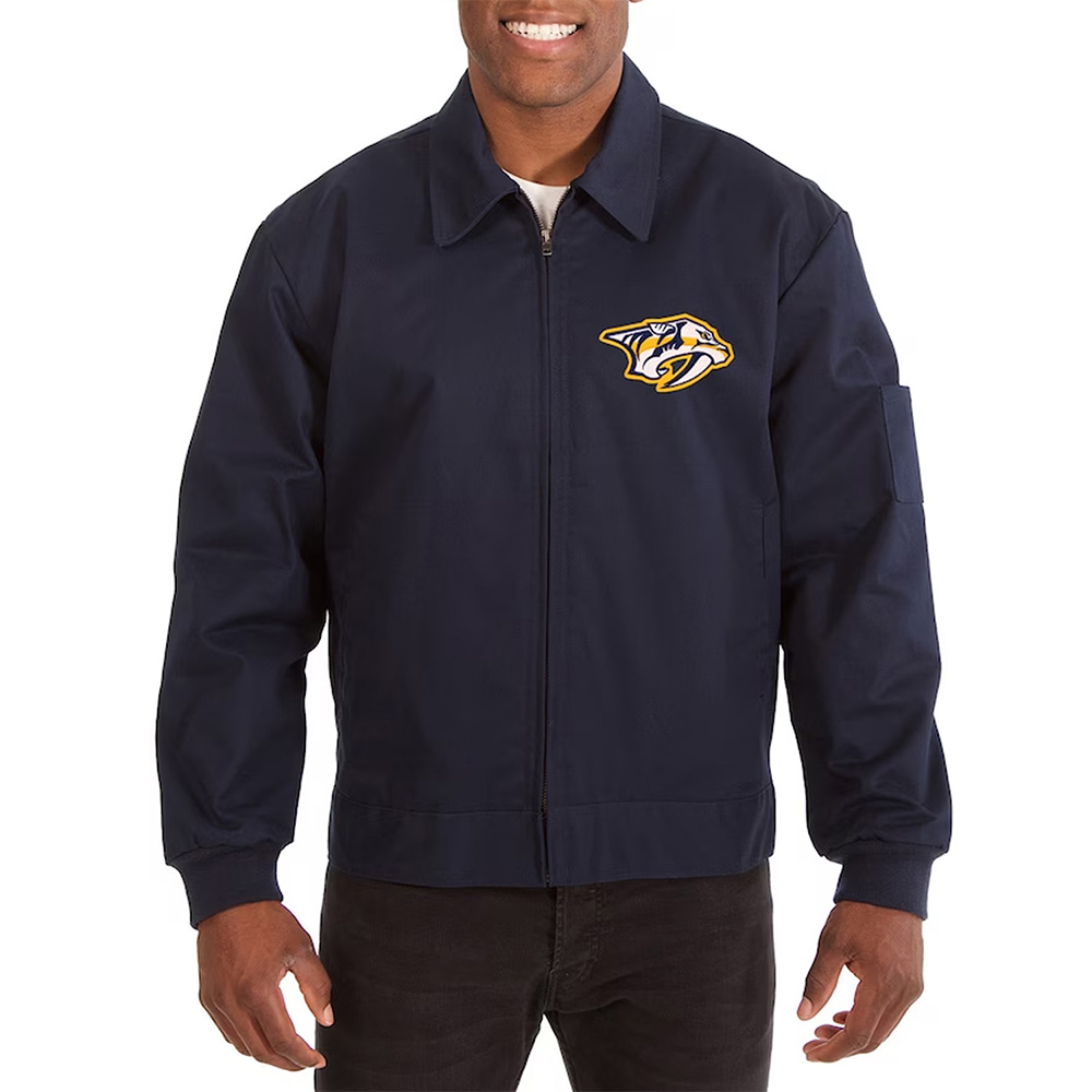Nashville Predators Workwear Navy Cotton Jacket