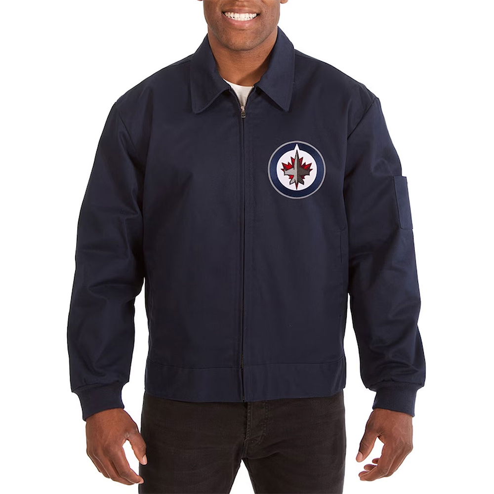 Winnipeg Jets Workwear Navy Cotton Jacket