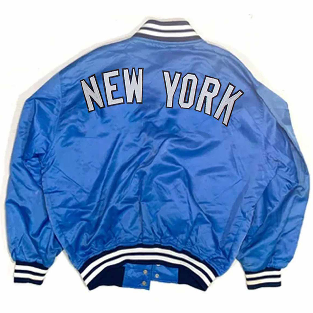 Yankees Satin Blue Jacket - Image 2